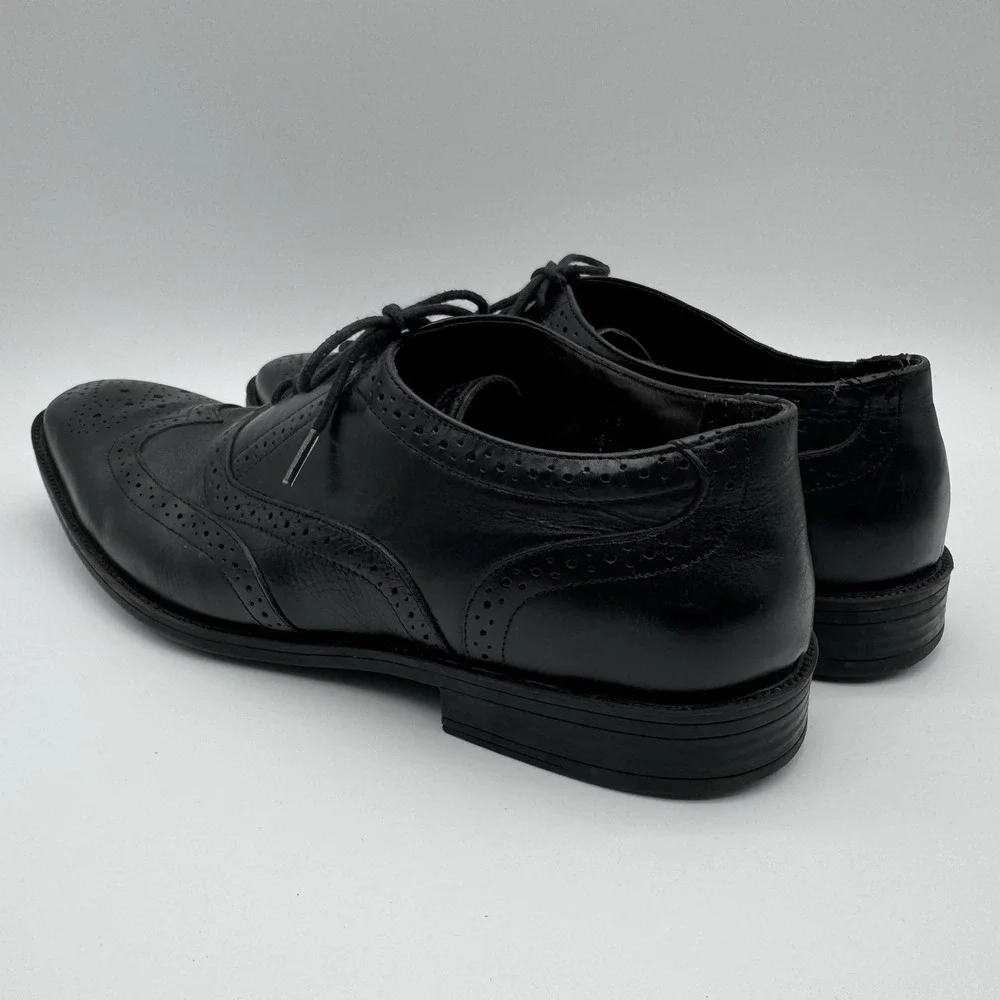 Men's Studio Belvedere Ryan Men's Size 11D Black Leather Lace Up Oxford Shoes